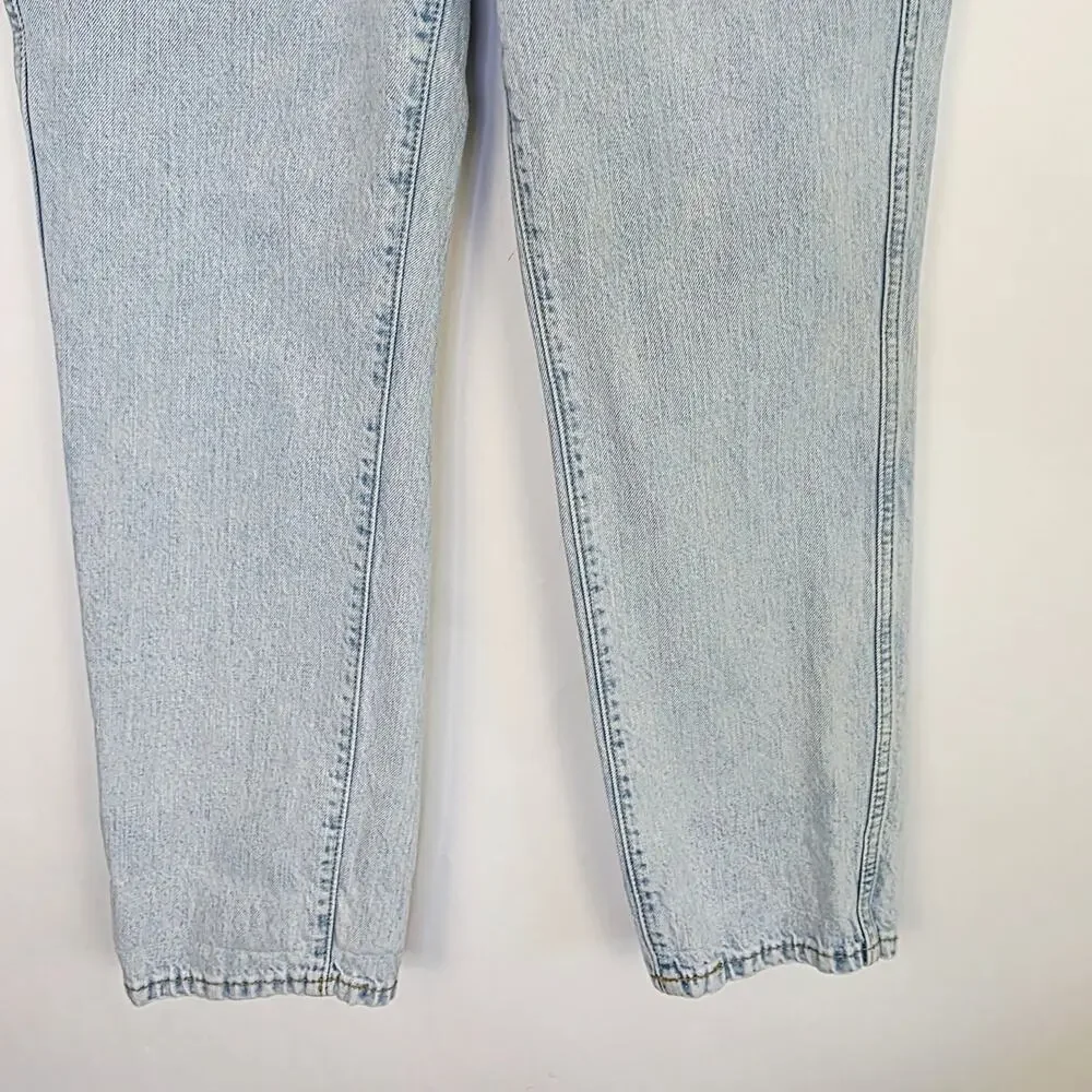 Banana Republic High Rise Straight Jeans 27/4 Petite Light Wash Momcore Denim